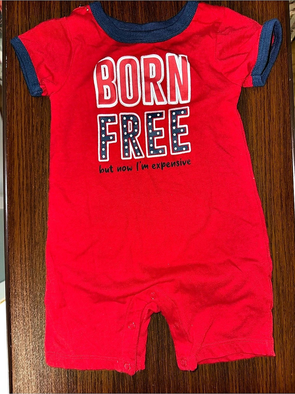 Carter's Baby Red Romper Size 6M Like New